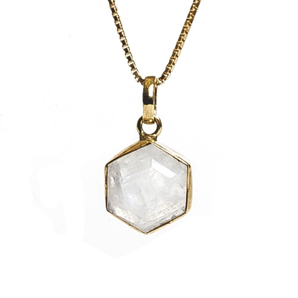 saraswati designs Honeybee Necklace - Moonstone & Gold