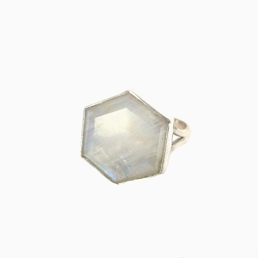 Saraswati Designs Honeybee Ring - Moonstone & Silver