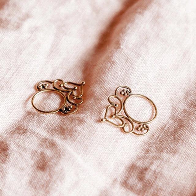 Saraswati Designs Lakshmi Earrings - Gold