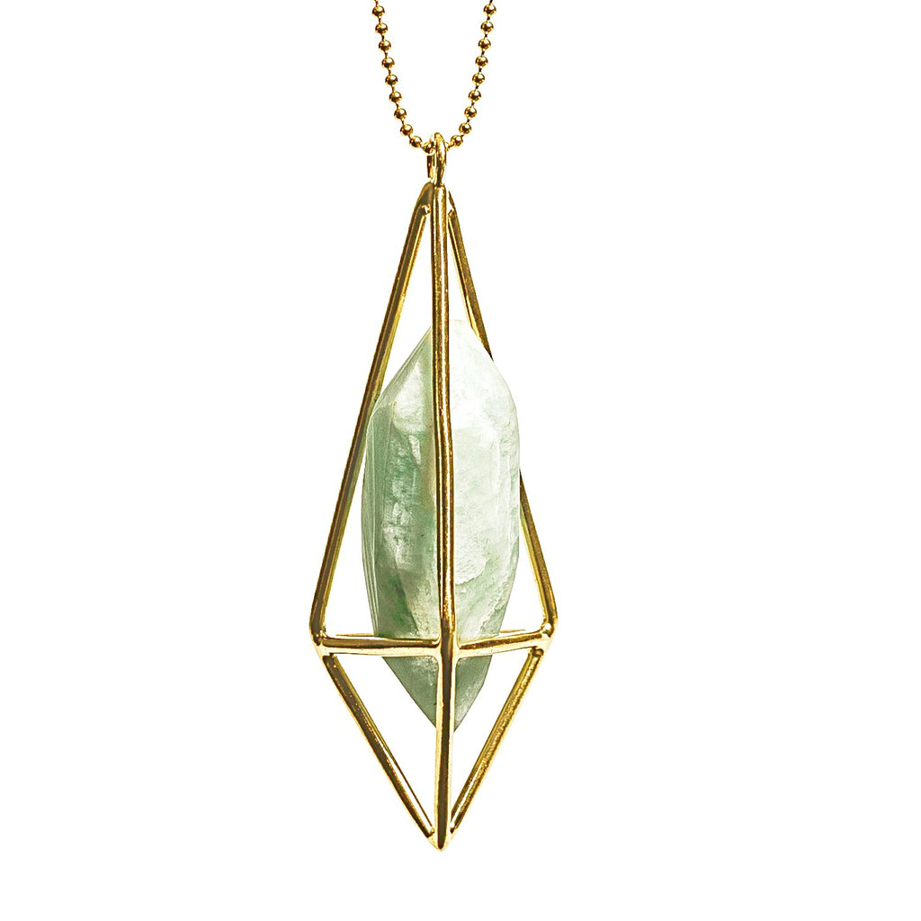 Saraswati Designs Lumia Necklace - Amazonite & Gold