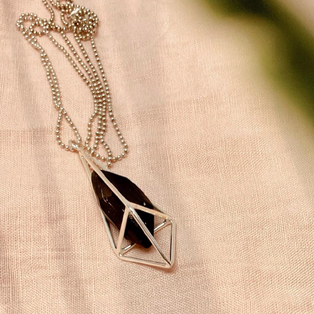Saraswati Designs Lumia Necklace - Shungite & Silver