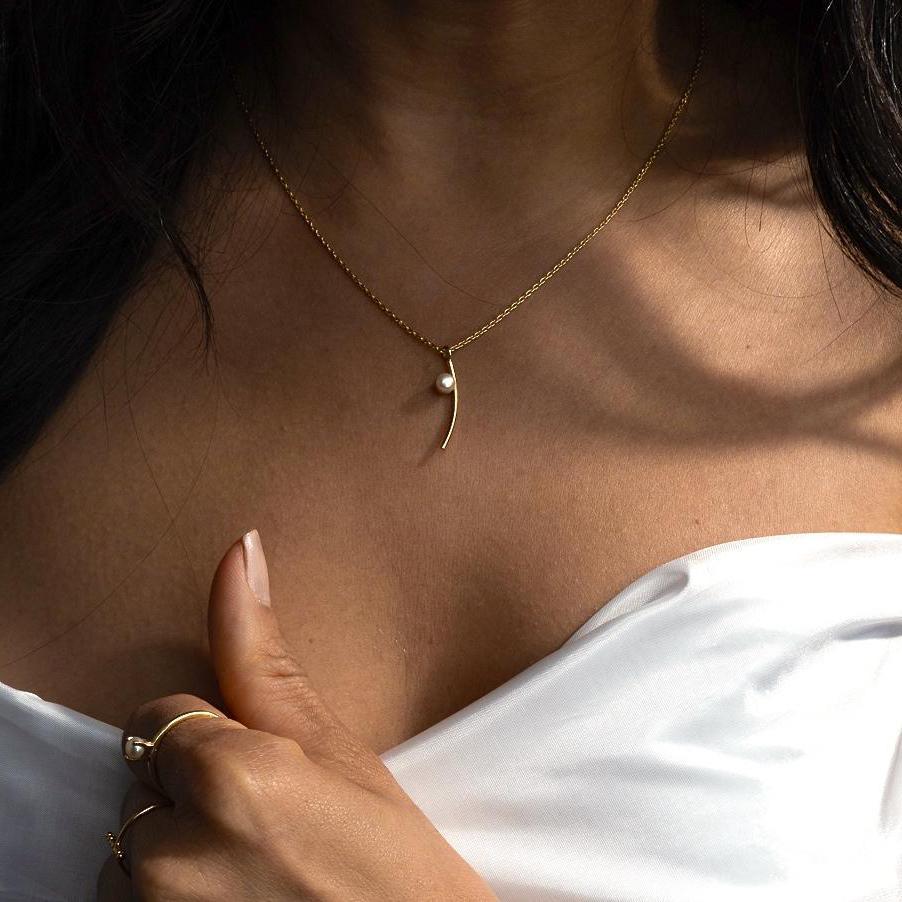 saraswati designs Nymph Necklace - Gold & Pearl