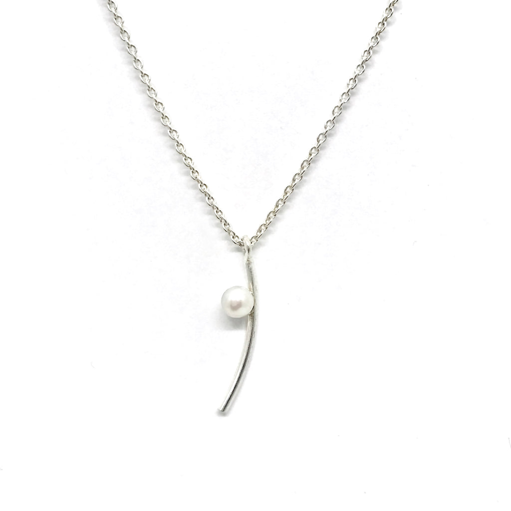 Saraswati Designs Nymph Necklace - Silver & Pearl