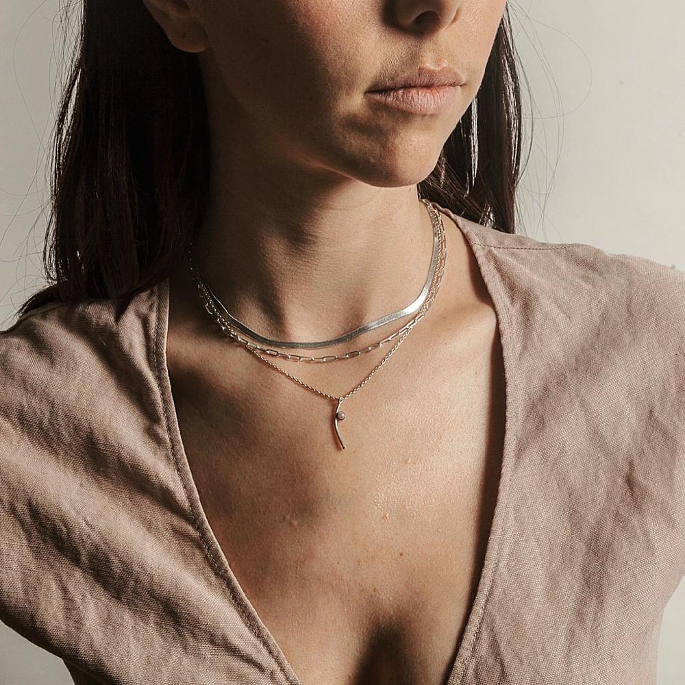 Saraswati Designs Nymph Necklace - Silver & Pearl