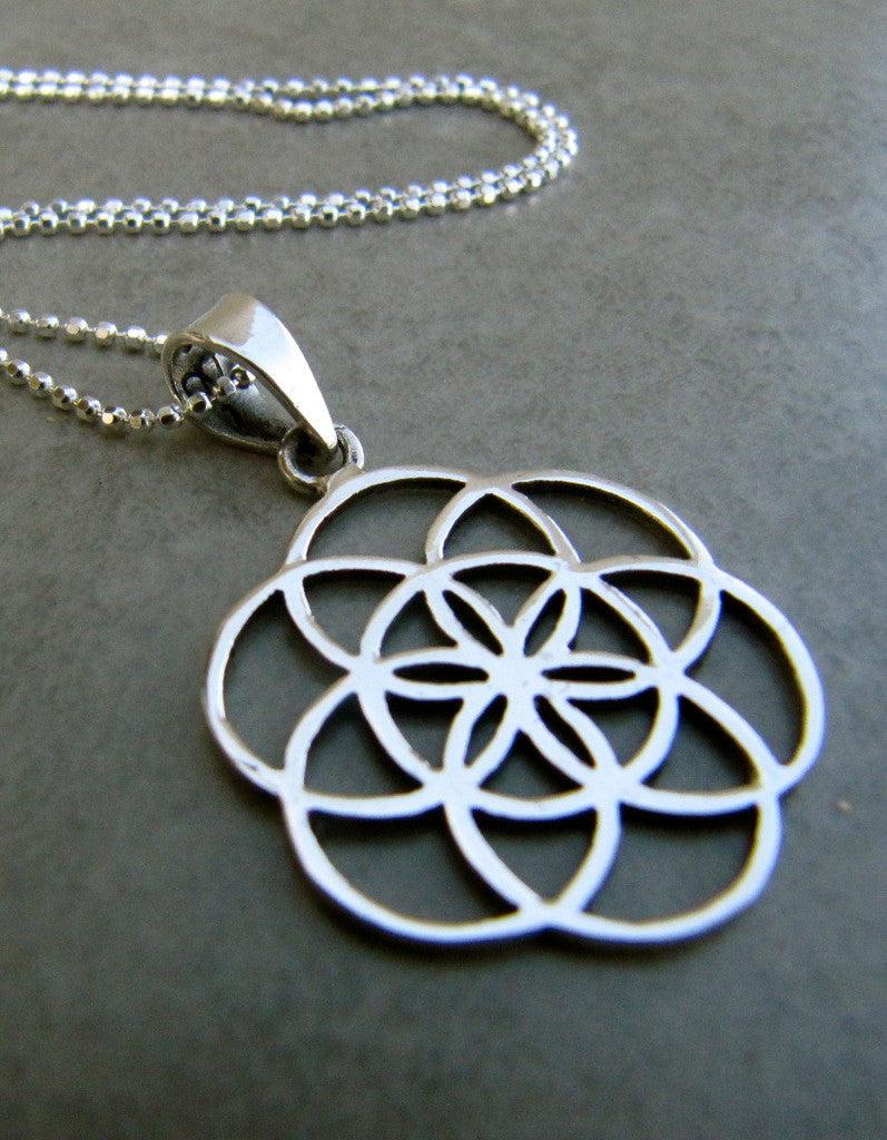 Saraswati Designs Seed Of Life Necklace - Silver
