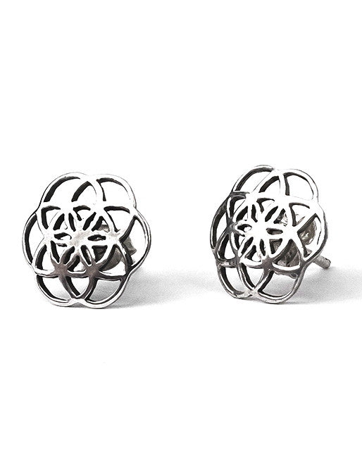 saraswati designs Seed of Life Studs - Silver
