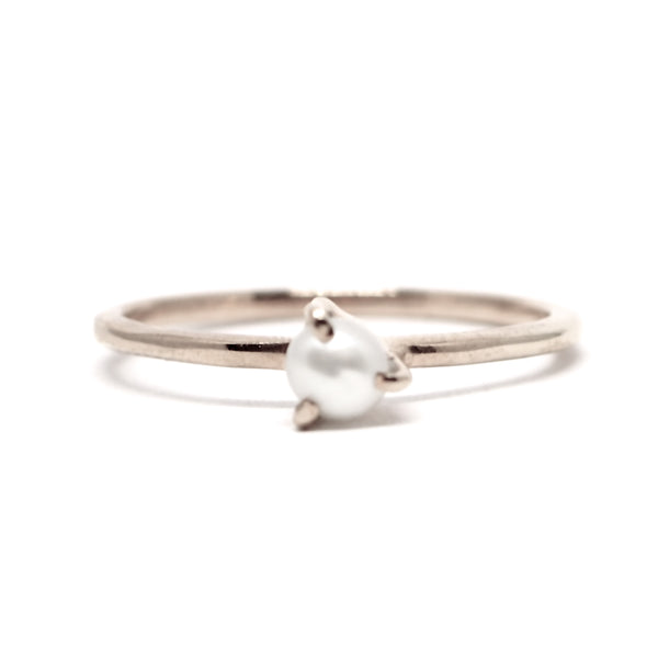 saraswati designs Sprite Ring - Silver & Pearl