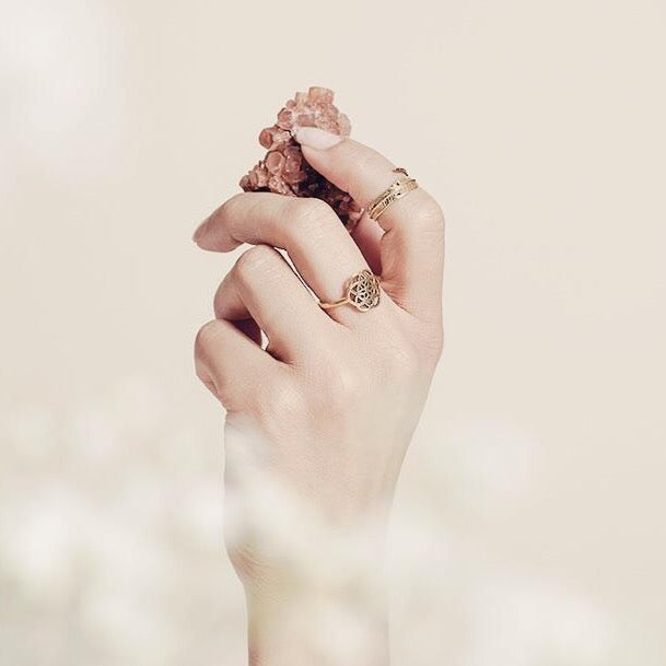 saraswati designs Sweet Seed of Life Ring - Gold