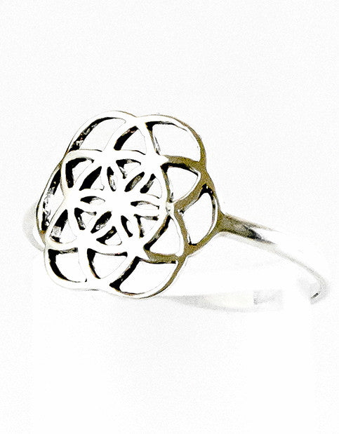 Saraswati Designs Sweet Seed Of Life Ring - Silver