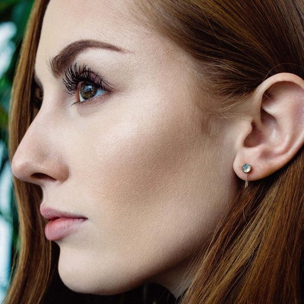 saraswati designs Una Earrings - Labradorite & Gold