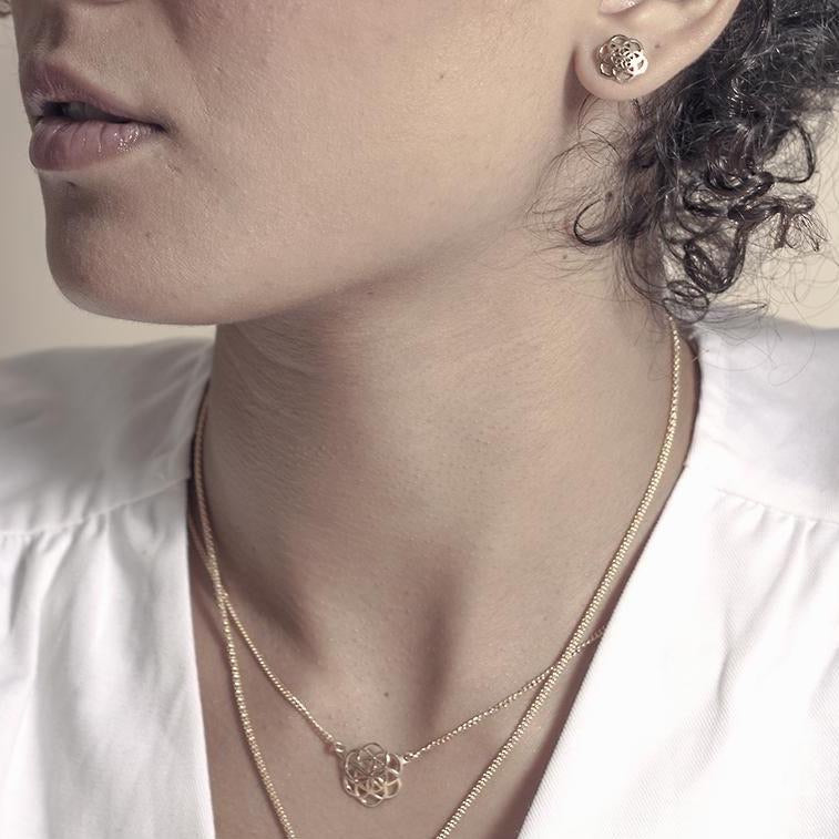 Saraswati Designs Sweet Seed Of Life Necklace - Silver