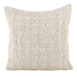 saro lifestyle 0002 - Smocked Design Pillow - Down Filled
