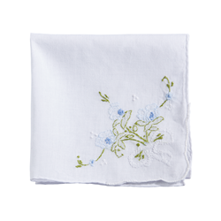saro lifestyle 03 Hand Embroidered Floral Handkerchief