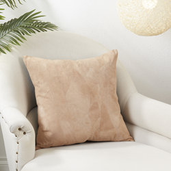 Saro Lifestyle 072 - Classic Leather Pillow - Poly Filled