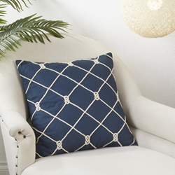 Saro Lifestyle 1013 - Knotted Rope Pillow - Down Filled