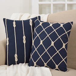 Saro Lifestyle 1013 - Knotted Rope Pillow - Down Filled
