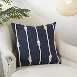 Saro Lifestyle 1014 - Knotted Rope Pillow - Down Filled
