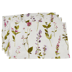 Saro Lifestyle 1015 Watercolor Floral Stems Placemat