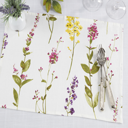 Saro Lifestyle 1015 Watercolor Floral Stems Placemat
