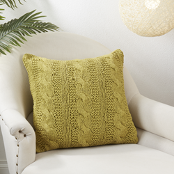 Saro Lifestyle 1020 - Cable Knit Design Pillow - Down Filled