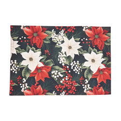 saro lifestyle 1033 Poinsettia And Berries Placemat