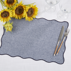 Saro Lifestyle 1069 Recycled Scallop Border Placemat