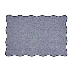 saro lifestyle 1069 Recycled Scallop Border Placemat