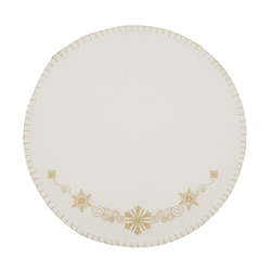 saro lifestyle 1134 Embroidered Snowflakes Placemat