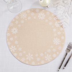 Saro Lifestyle 1137 Embroidered Snowflakes Placemat