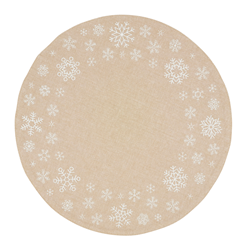 saro lifestyle 1137 Embroidered Snowflakes Placemat
