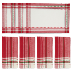 Saro Lifestyle 1160 - Plaid 14X20 Placemat And 20 Napkin -Set Of 8