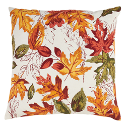 saro lifestyle 1227 Embroidered Autumn Leaves Pillow