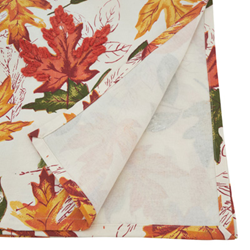 Saro Lifestyle 1227 Embroidered Autumn Leaves Tablecloth