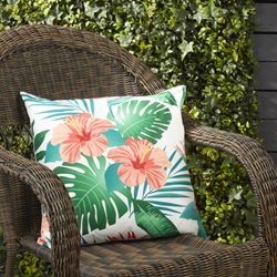 Saro Lifestyle 1468 - Printed Flower Pillow - Poly Filled