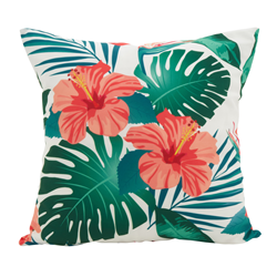 saro lifestyle 1468 - Printed Flower Pillow - Poly Filled
