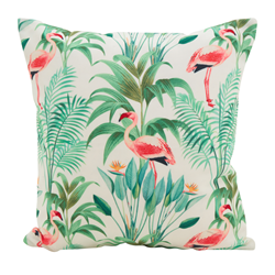 saro lifestyle 1474 - Printed Flamingo Pillow - Poly Filled