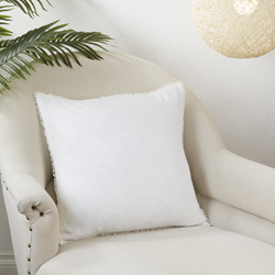 Saro Lifestyle 15063 - Pompom Design Pillow - Down Filled