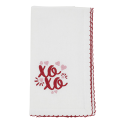 Saro Lifestyle 1622 Embrd. XOXO 13X19 Placemat And 18 Napkin - Set Of 8