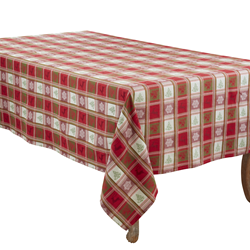 saro lifestyle 1623 Plaid Jacquard Christmas Tablecloth