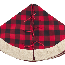 Saro Lifestyle 1786 Buffalo Plaid And Sherpa Tree Skirt