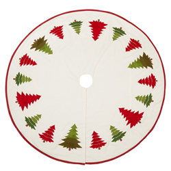 Saro Lifestyle 1958 Embroidered Christmas Tree Skirt
