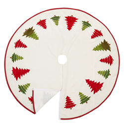 Saro Lifestyle 1958 Embroidered Christmas Tree Skirt