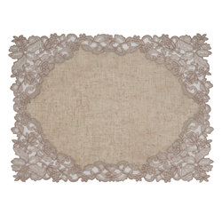 Saro Lifestyle 1969 - Lace Embrd 14X20 Placemat And 20 Napkin -Set Of 2