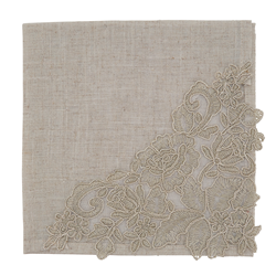 Saro Lifestyle 1969 - Lace Embrd 14X20 Placemat And 20 Napkin -Set Of 2