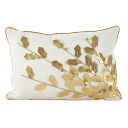 Saro Lifestyle 2081 - Poinsettia Branch Pillow - Poly Filled