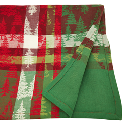 Saro Lifestyle 2108 Christmas Tree Plaid Tablecloth