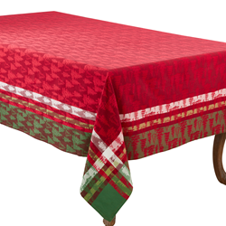 saro lifestyle 2108 Christmas Tree Plaid Tablecloth