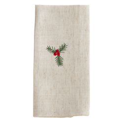 Saro Lifestyle 2155 - Embrd Holly 14X20 Placemat And 20 Napkin -Set Of 8