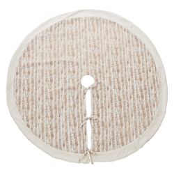 Saro Lifestyle 23230 Foil Print Faux Fur Tree Skirt