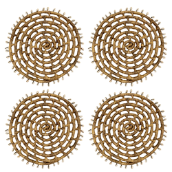 Saro Lifestyle 2561 Woven Water Hyacinth Sea Shell Placemat